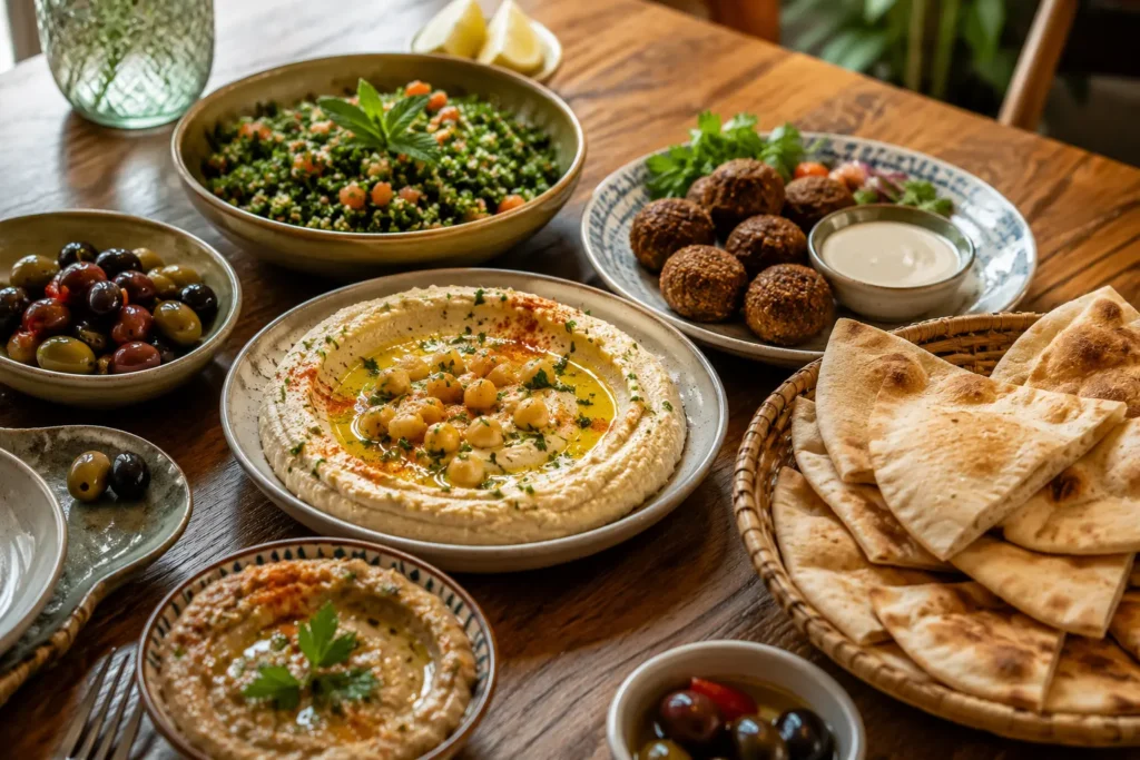 Mediterranean mezze inspired by Middle Eastern cuisine
